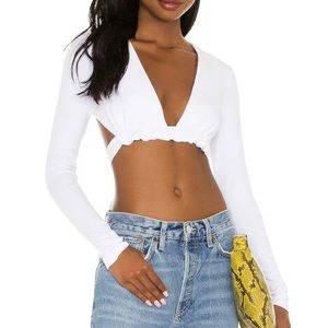 Maya Deep V Top in White